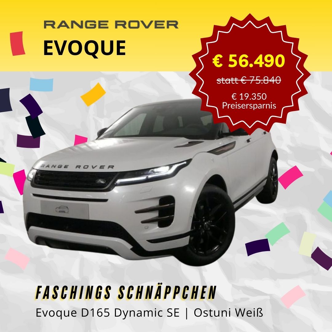 Der Range Rover Evoque steht für modernes Design, stilvollen Komfort und souveräne Technik