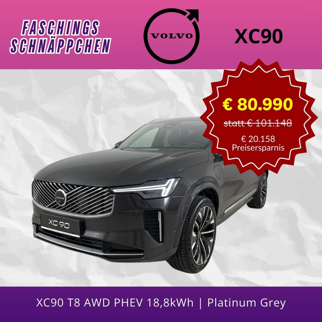 Der Volvo XC90 vereint skandinavisches Design, modernste Technik und höchsten Komfort in einem eleganten Premium-SUV.