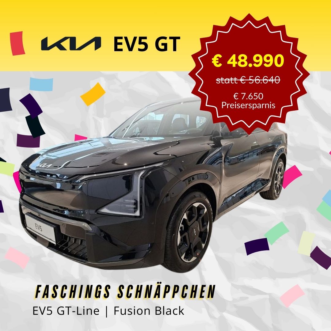 Der vollelektrische Kia EV5 begeistert mit markantem Design, großzügigem Raumgefühl und sportlicher Ausstattung. 