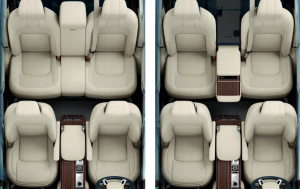 Range Rover bei Auto Stahl Innenansicht Vogelperspektive