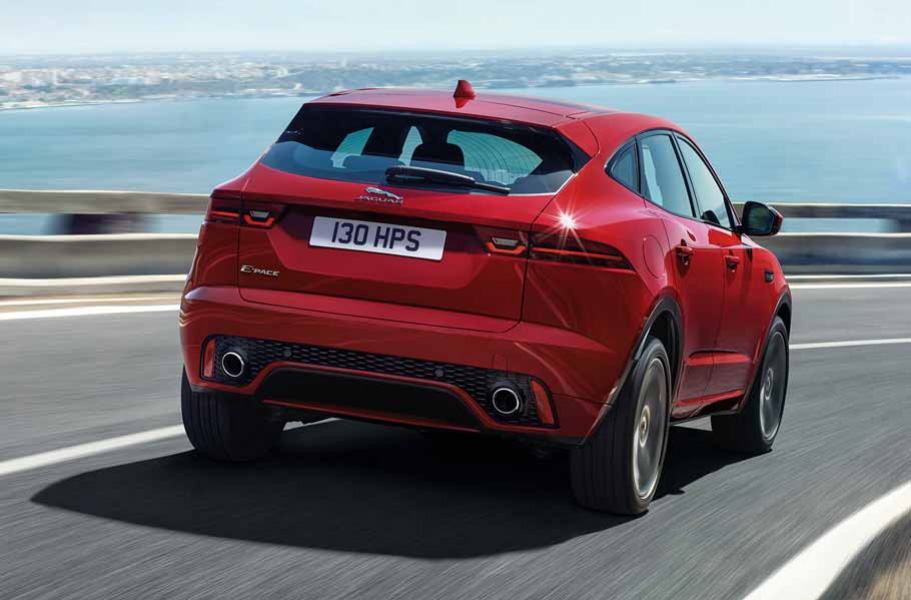 Auto Stahl Jaguar E-Pace Heckansicht