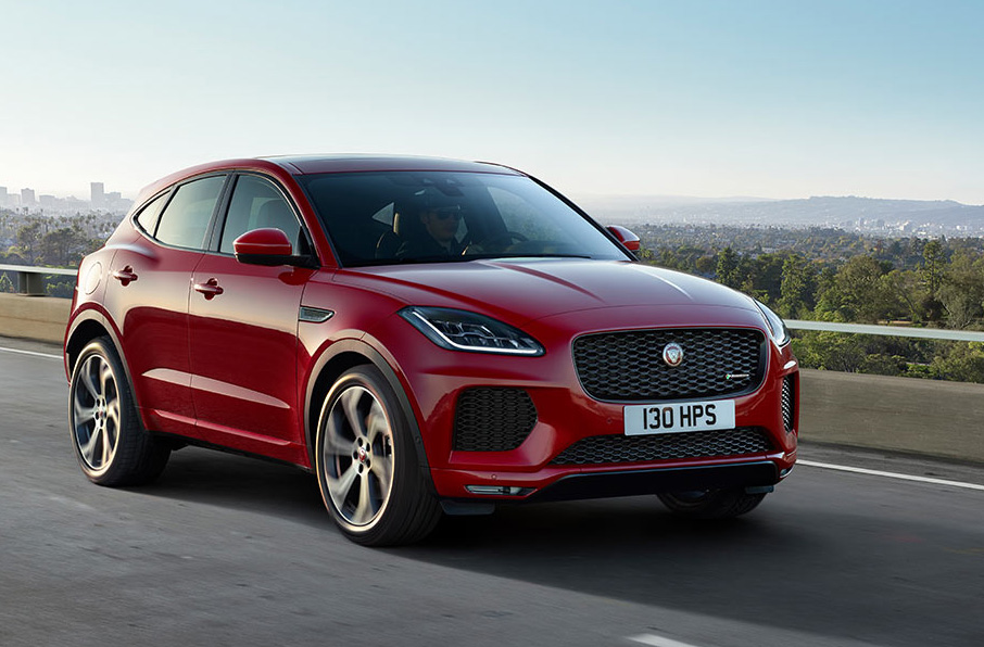 Auto Stahl Jaguar E-Pace Seitenansicht