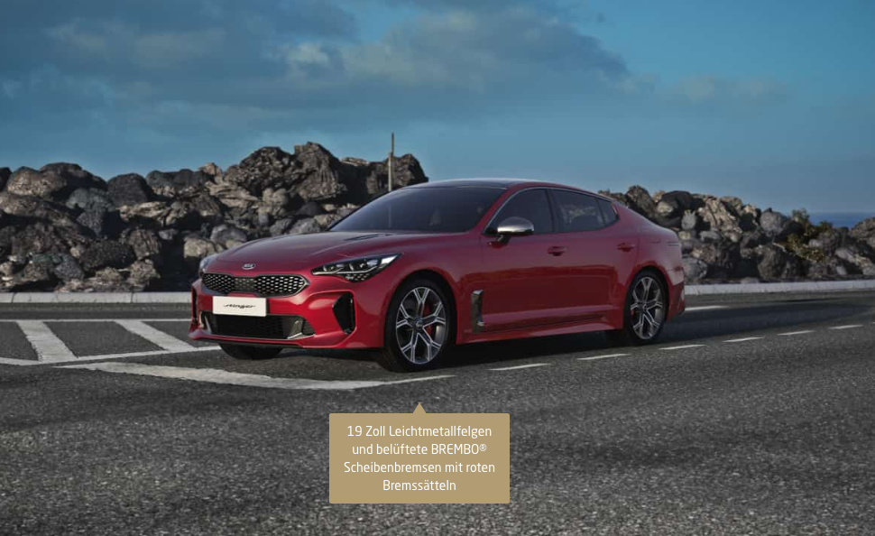 Kia Stinger bei Auto Stahl Seitenansicht