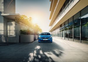 Kia Cee´d 2018 bei Auto Stahl Detail Frontansicht Blau City