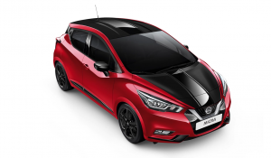 Nissan Micra Seitenansicht Frontansicht Rot Schwarz