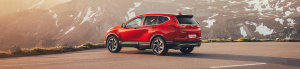 Honda CR-V 2018 Header Seitenansicht Berge Outdoor Rot SUV