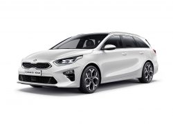 Kia c'eed SW 2019 Auto Stahl Seitenansicht Weiß Front