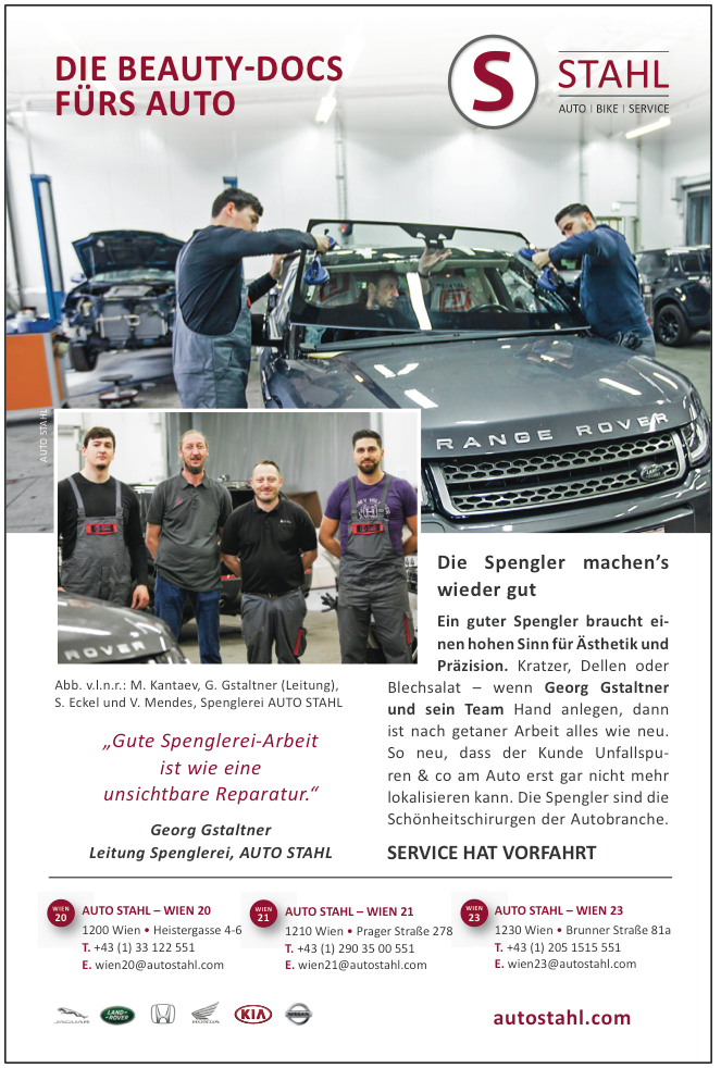 Presseartikel Auto Stahl Kurier Artikel: Die Beauty Docs fürs Auto, erschienen am 16.6.2019