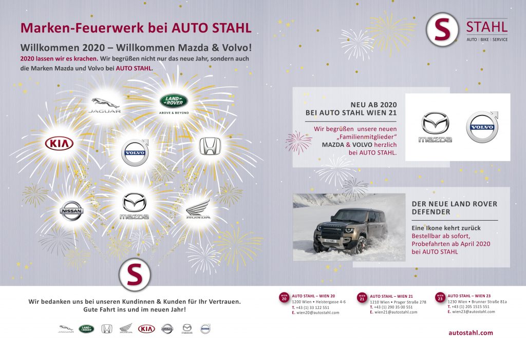 Markenfeuerwerk bei AUTO STAHL – Mazda und Volvo demnächst bei AUTO STAHL