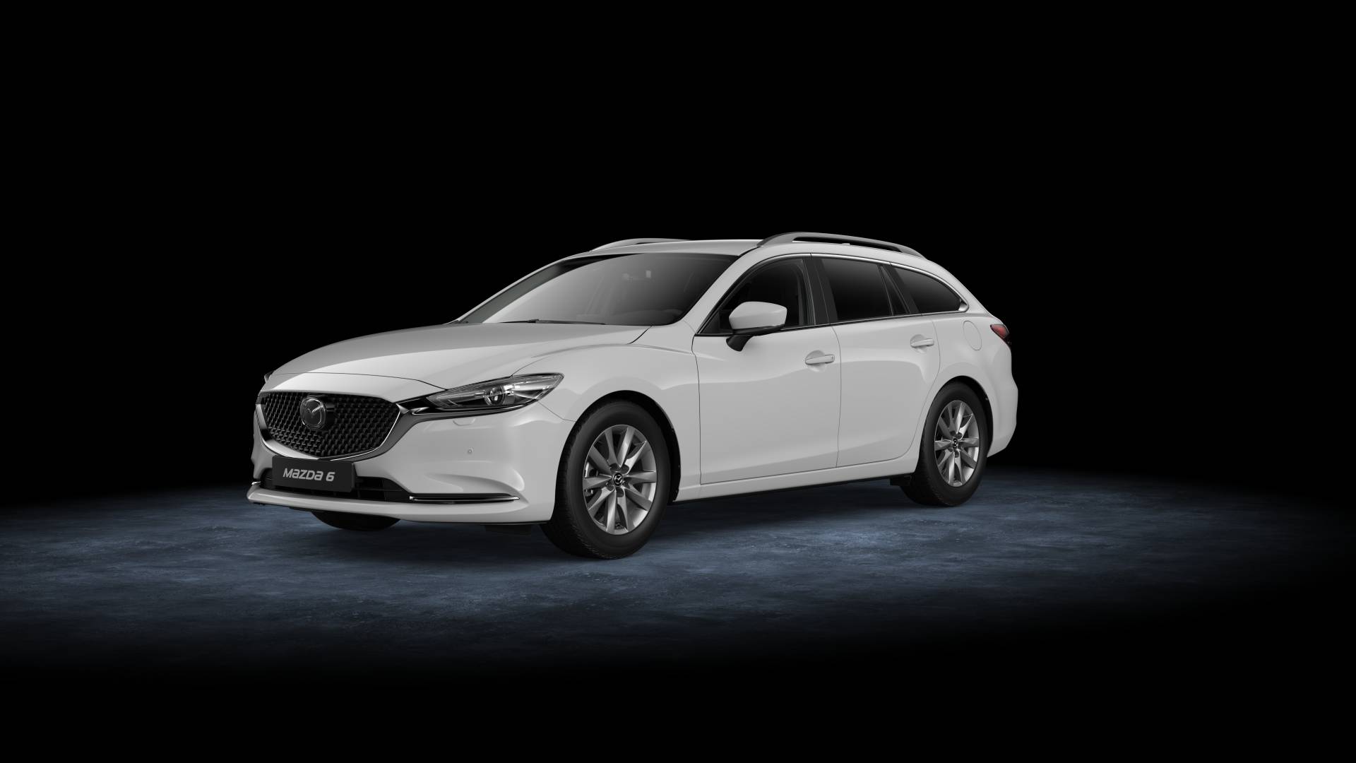 Mazda6 Auto Stahl Modellabbildung in schräger Seitenansicht, Modellfarbe weiß