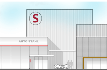 Auto Stahl Standort Schillingstraße 4, 1220 Wien Ansicht Planstudie