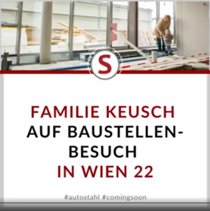 Familie Keusch auf Baustellenbesuch