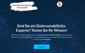 Screenshot E-Mobility Quiz – Always on Kampagne