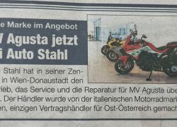 MV Agusta jetzt bei Auto Stahl – Artikel im Heute MotorHeute vom 20230906